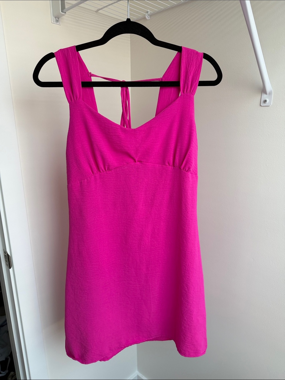 Rolla Coster Fuchsia V-Neck Tie-Back Dress